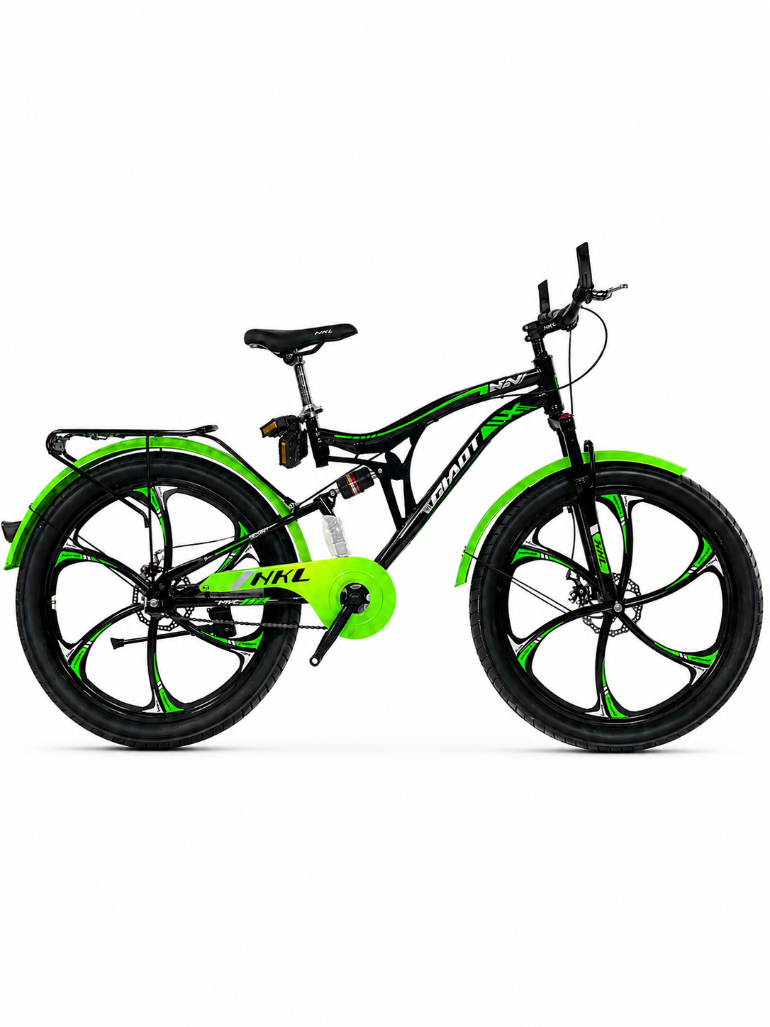 Giot 26 Inch Bicycle Dual Hydraulic Shocks in Green Color