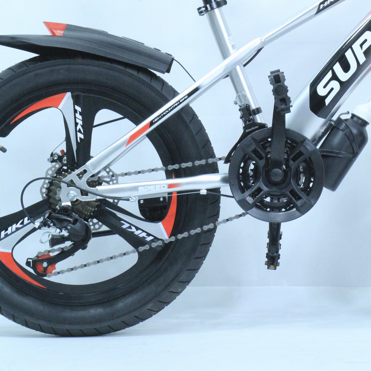 SUPER Bicycle With Gears System in Orange and Silver Color