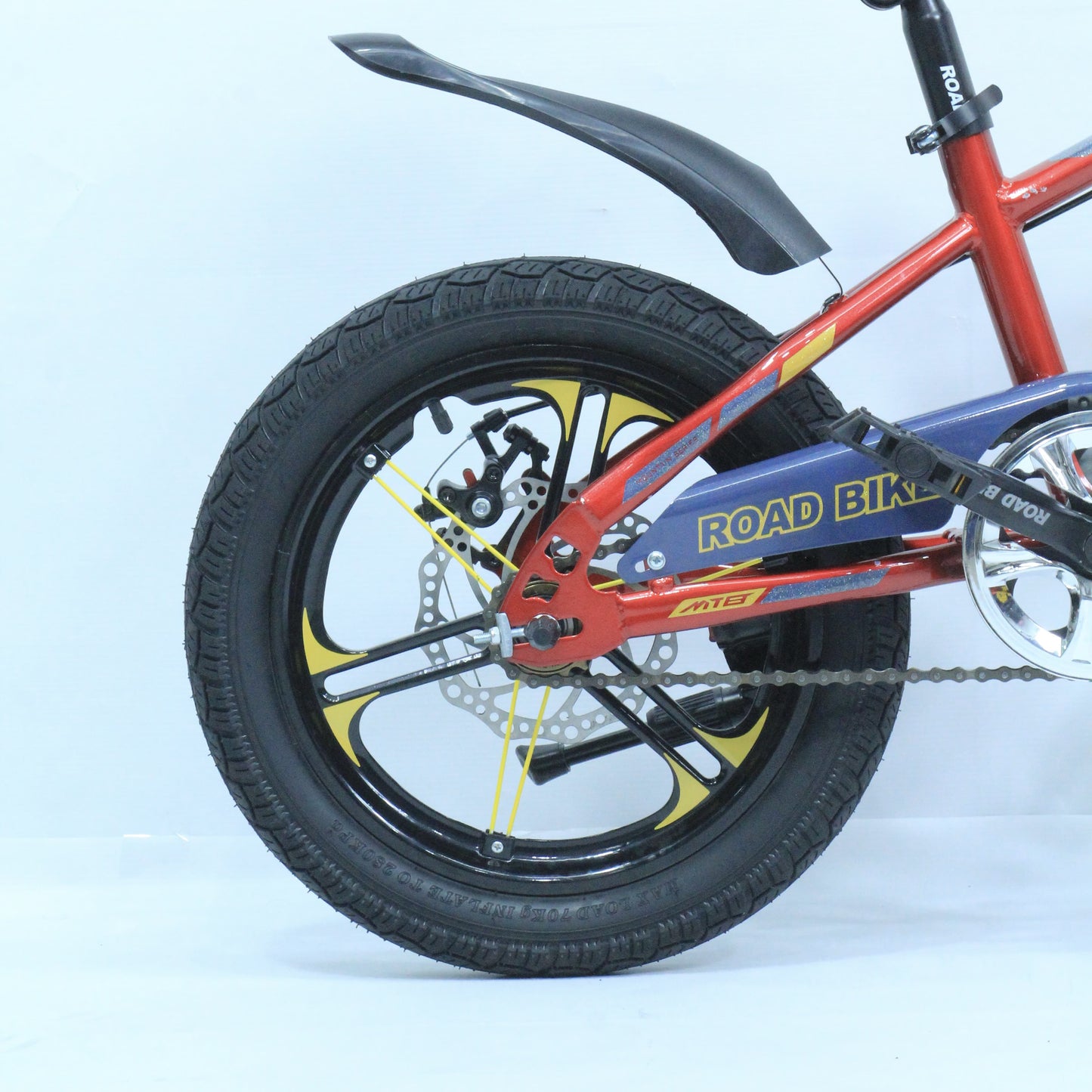 Stylish and Durable Children's Road Bike in Red and Gold Color