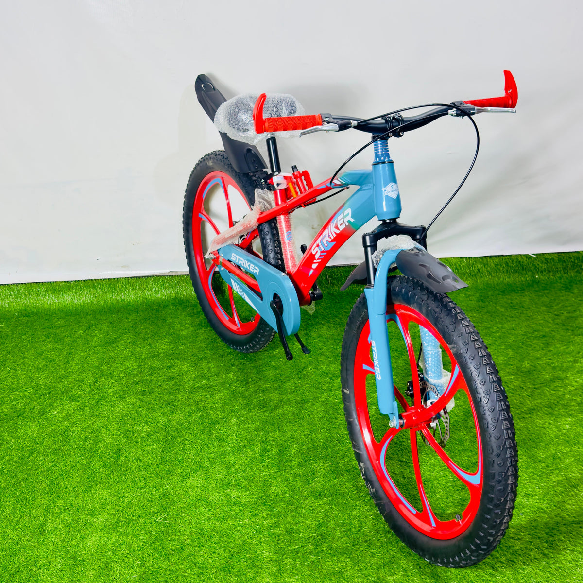 STRIKER 24 Inch Sports Bicycle Red & Turquoise Hybrid Edition