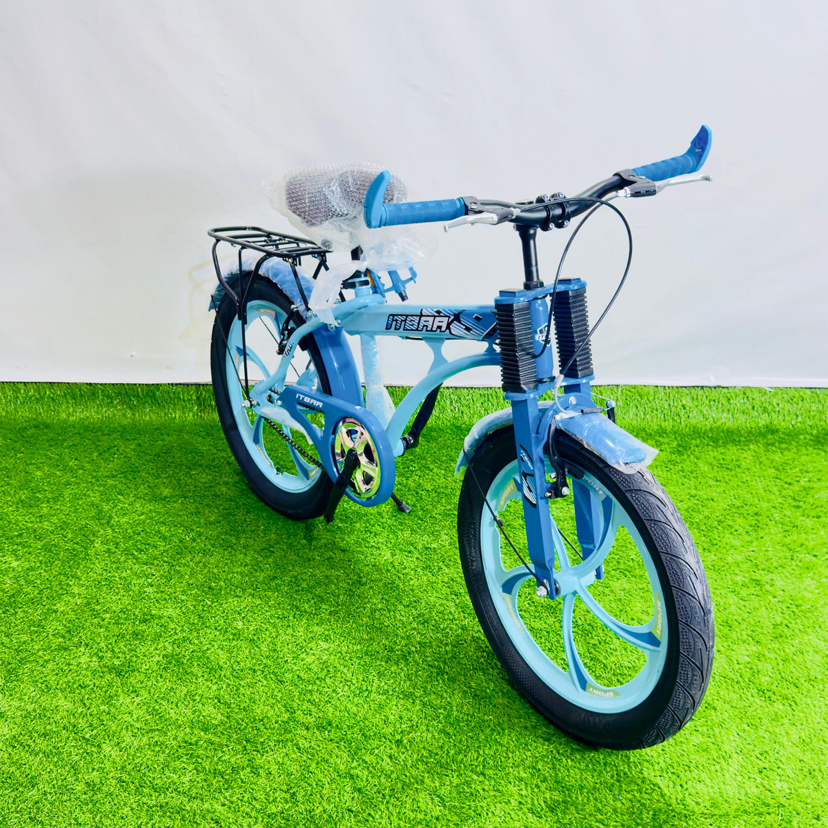 ITBAA 20 Inch Premium Kids Bicycle Turquoise & Sky Blue Hybrid Edition