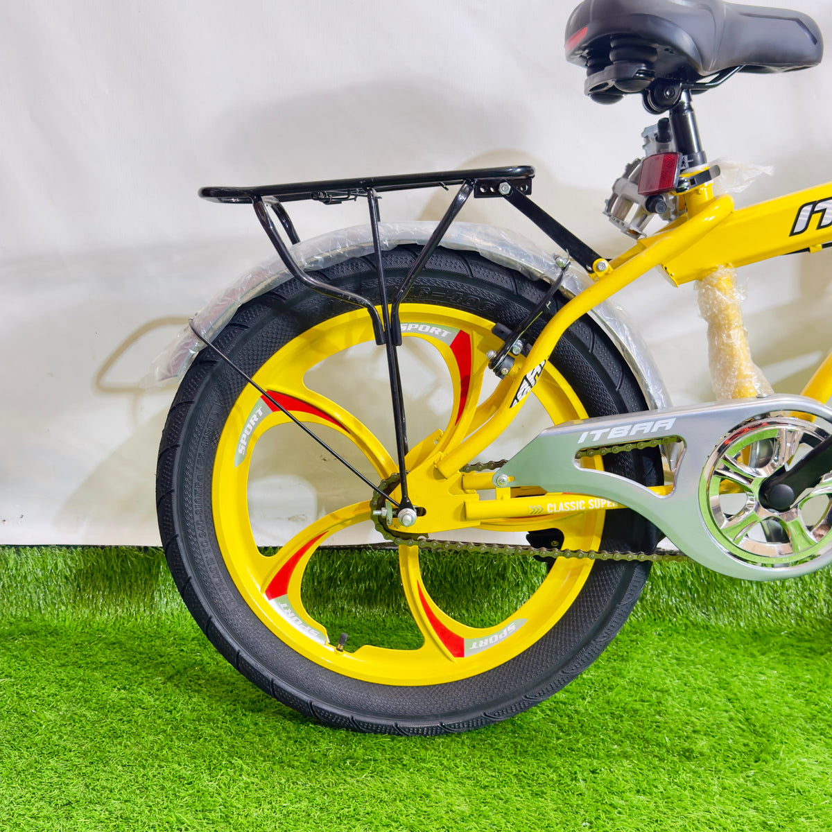 ITBAA 20 Inch Premium Kids Bicycle Yellow & Mint Green Hybrid Edition