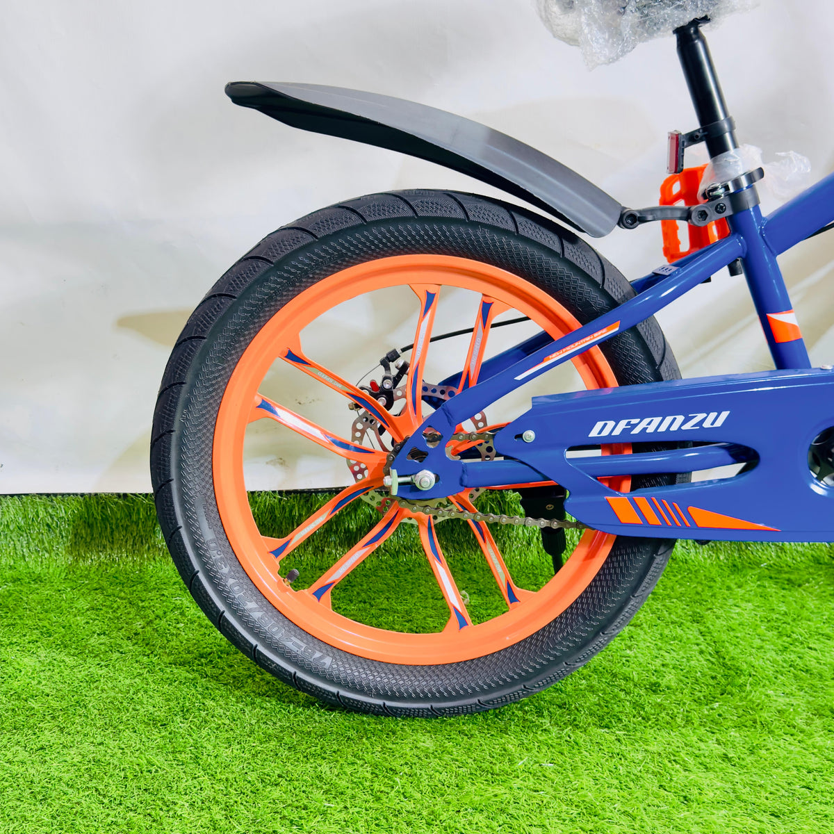 DFANZU 20 Inch Premium Kids Bicycle Blue & Orange Hybrid Edition