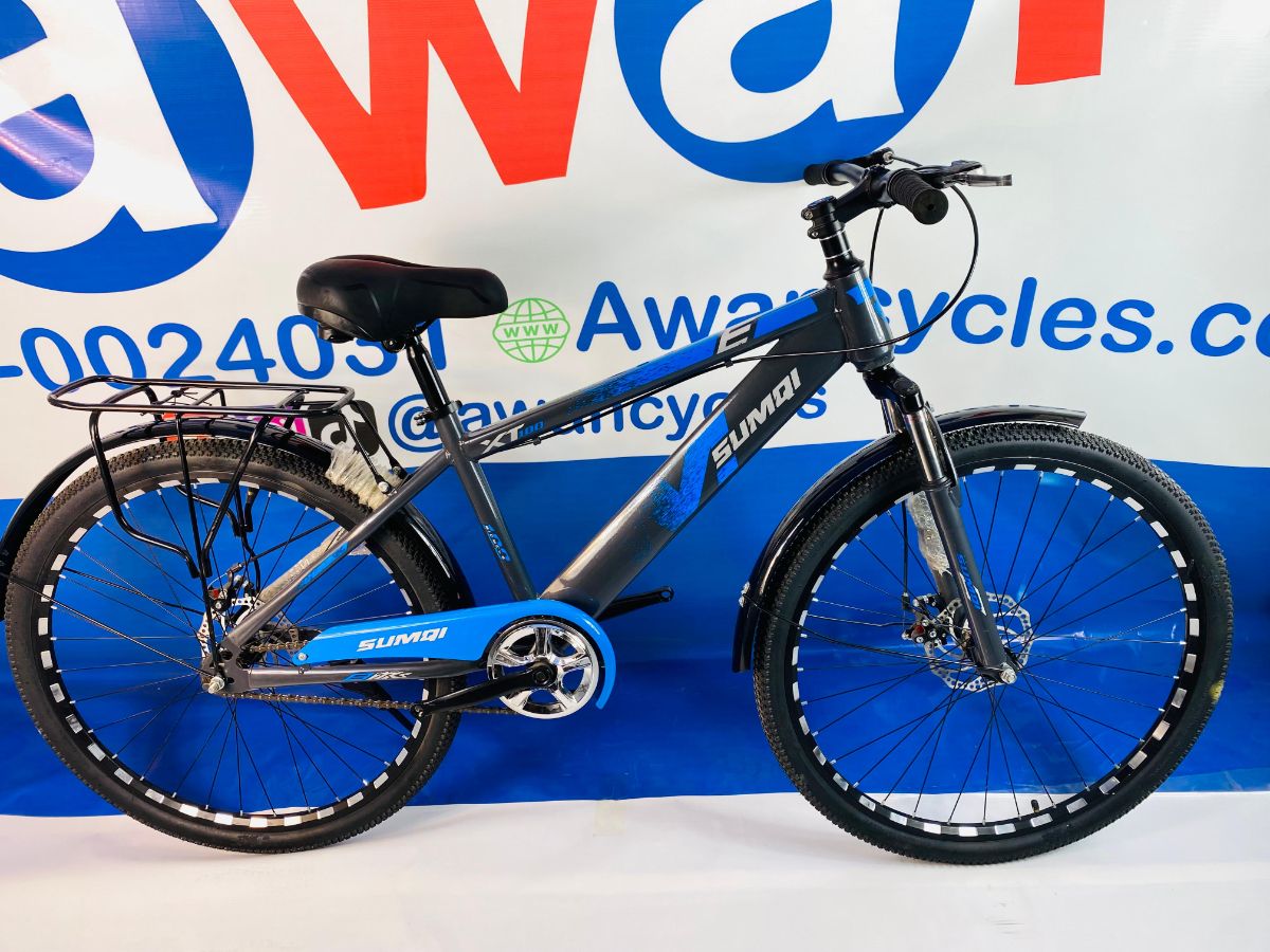 26 Inches Adult Bicycle Dual Disc Brakes, Hydraulic Shocks & Adjustable Seat