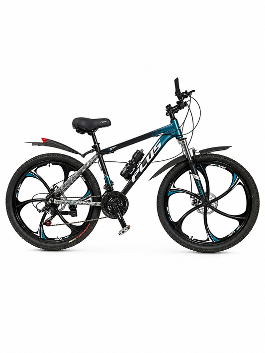 Plus 26 Inch Mountain Bike 24 Speed Gear System in Slate Blue Color