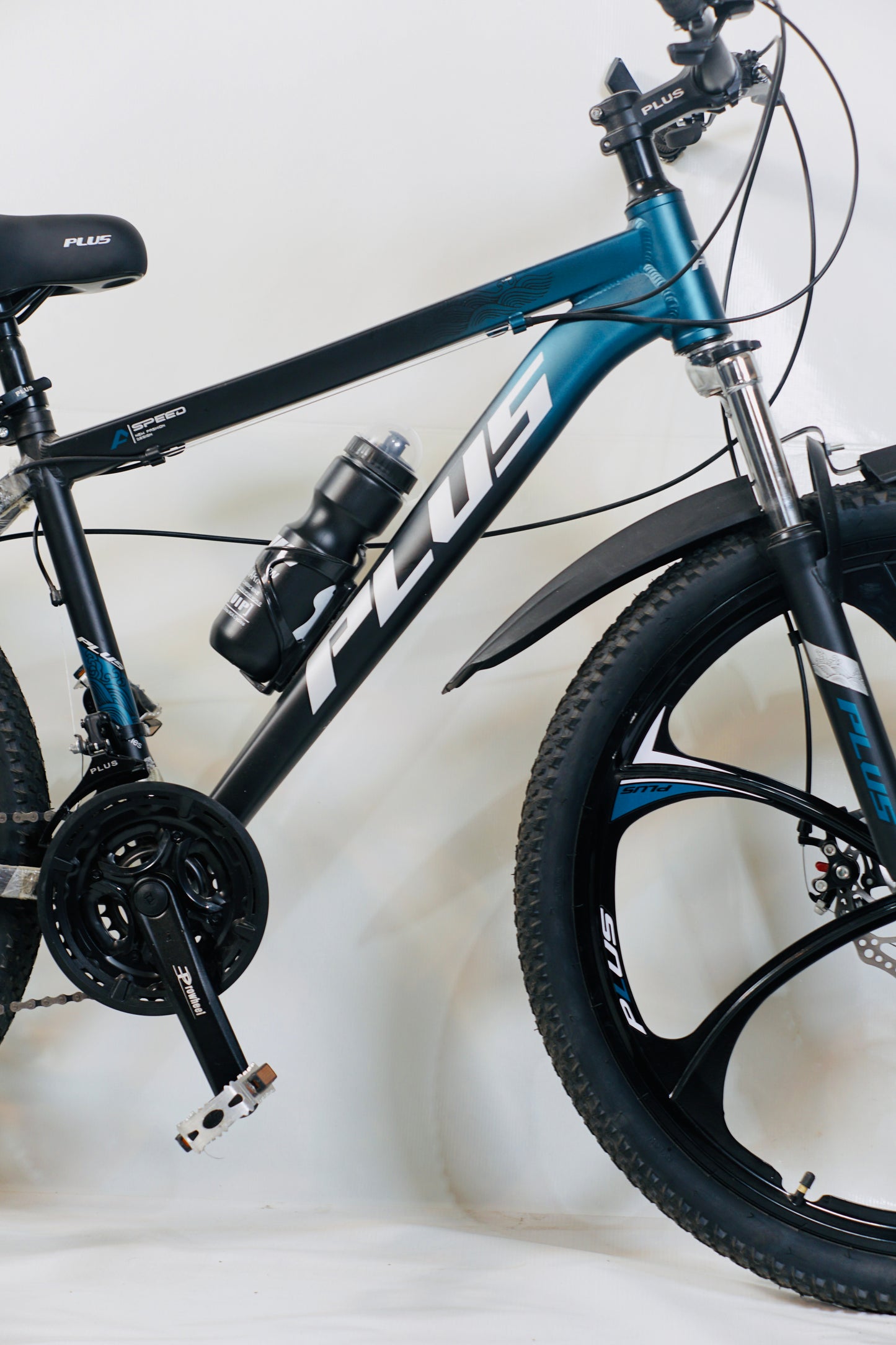 Plus 26 Inch Mountain Bike 24 Speed Gear System in Slate Blue Color