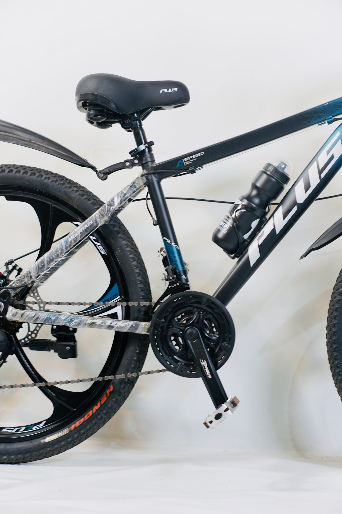 Plus 26 Inch Mountain Bike 24 Speed Gear System in Slate Blue Color