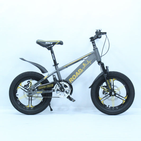 Stylish and Durable Children's Road Bike in Golden and Grey Color