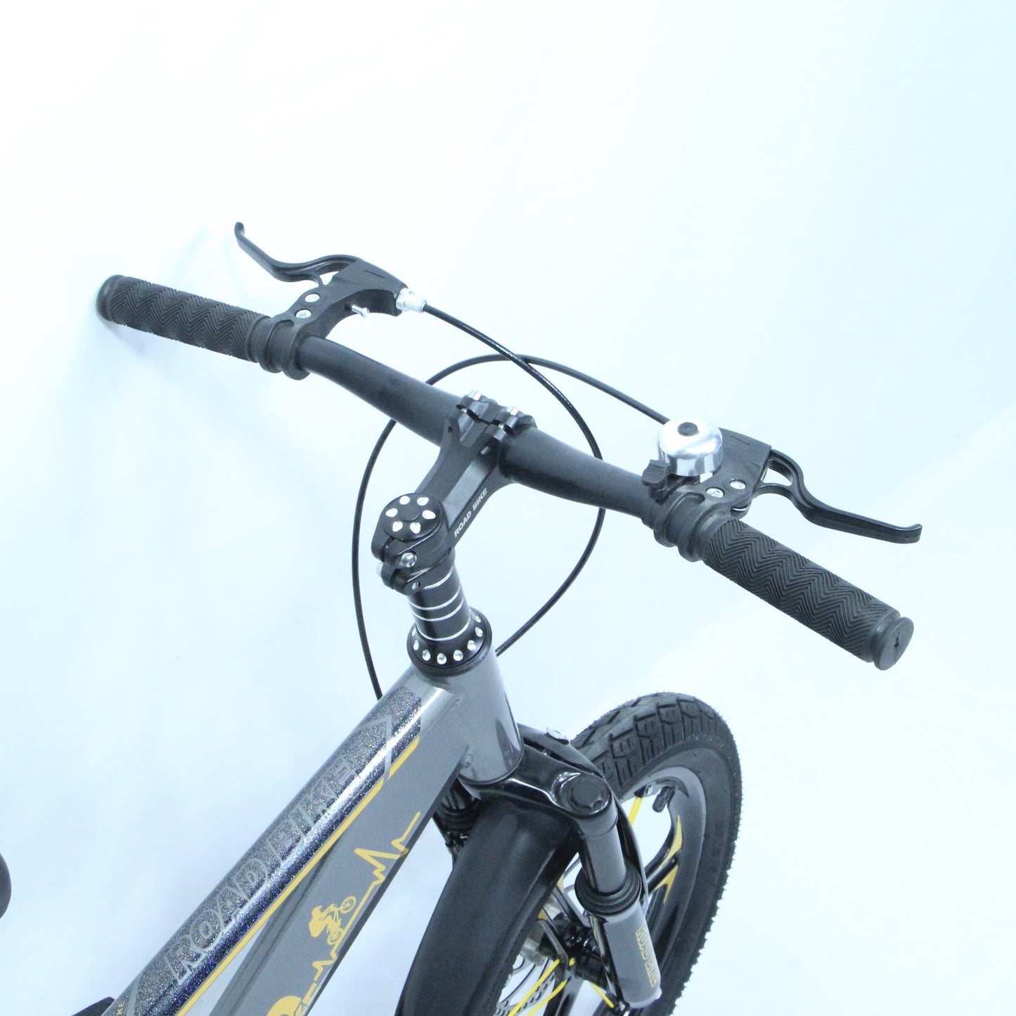 Stylish and Durable Children's Road Bike in Golden and Grey Color