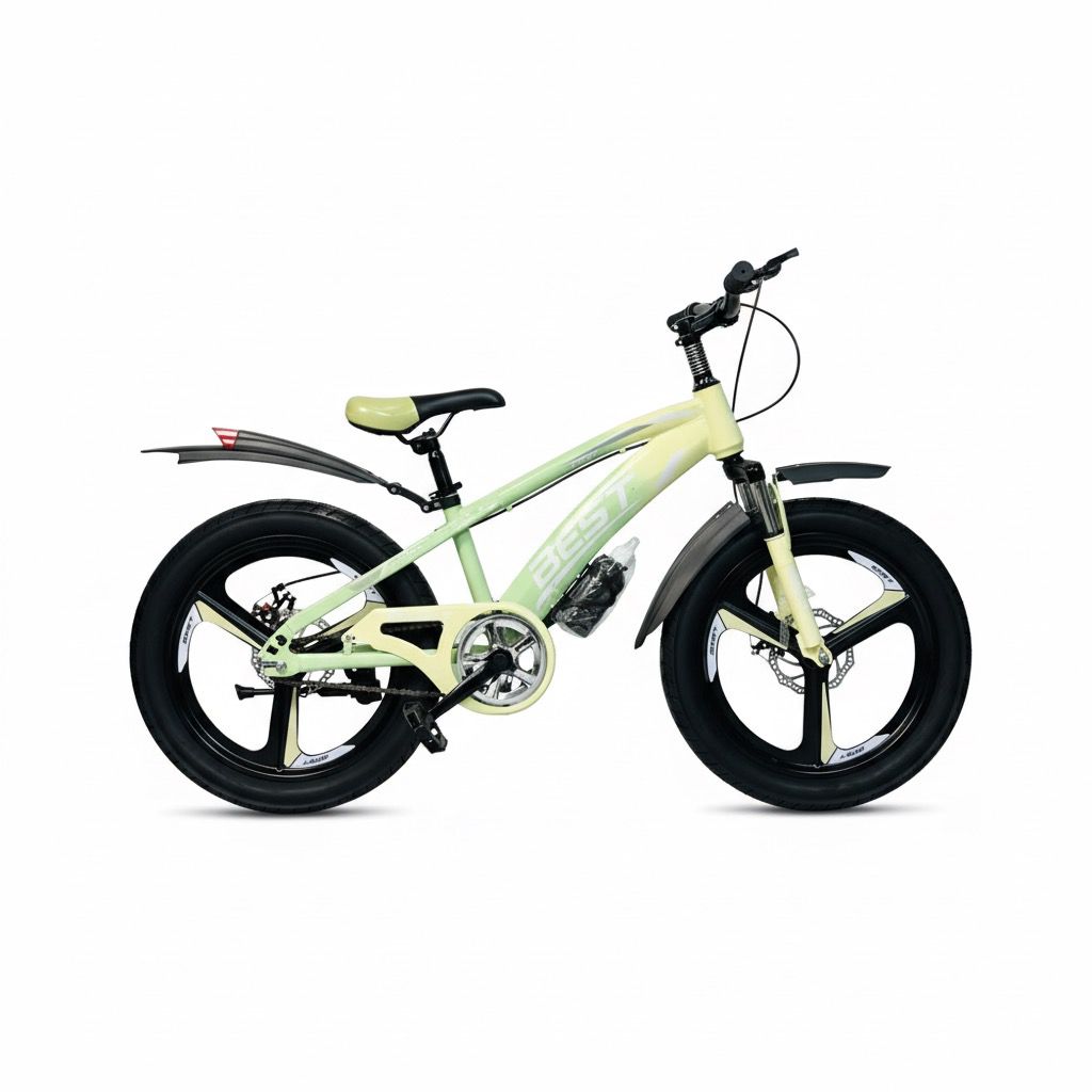 Light Green Best Cycle For Young Riders