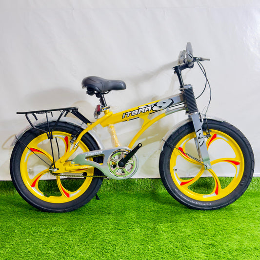 ITBAA 20 Inch Premium Kids Bicycle Yellow & Mint Green Hybrid Edition