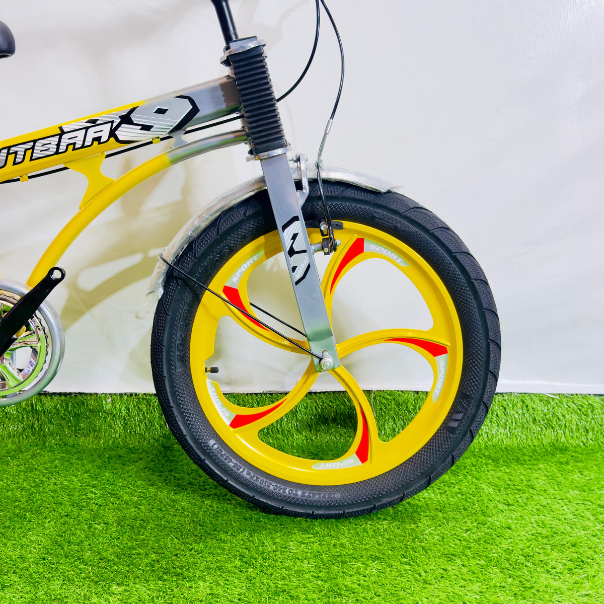 ITBAA 20 Inch Premium Kids Bicycle Yellow & Mint Green Hybrid Edition