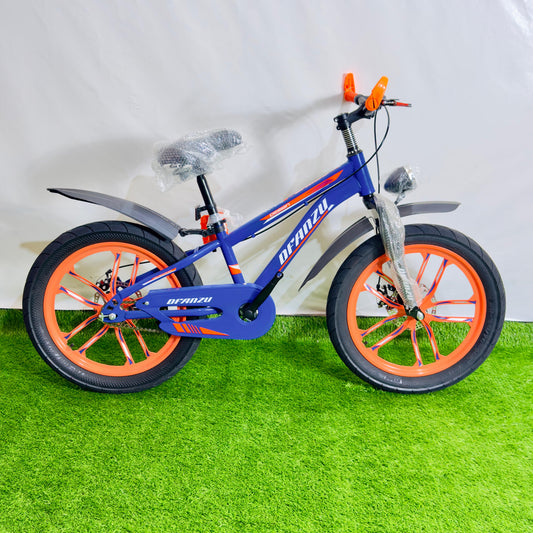 DFANZU 20 Inch Premium Kids Bicycle Blue & Orange Hybrid Edition